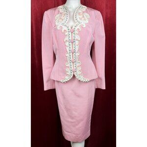 Vintage 80s Southwest Cowgirl Candice Fraiberger Paris France Couture Skirt Suit